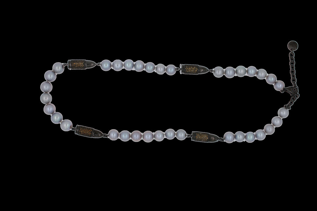 Orange Citrine Pave Set Gemstone Black Rocket Bullet Grey Silver Pearl Black Rho