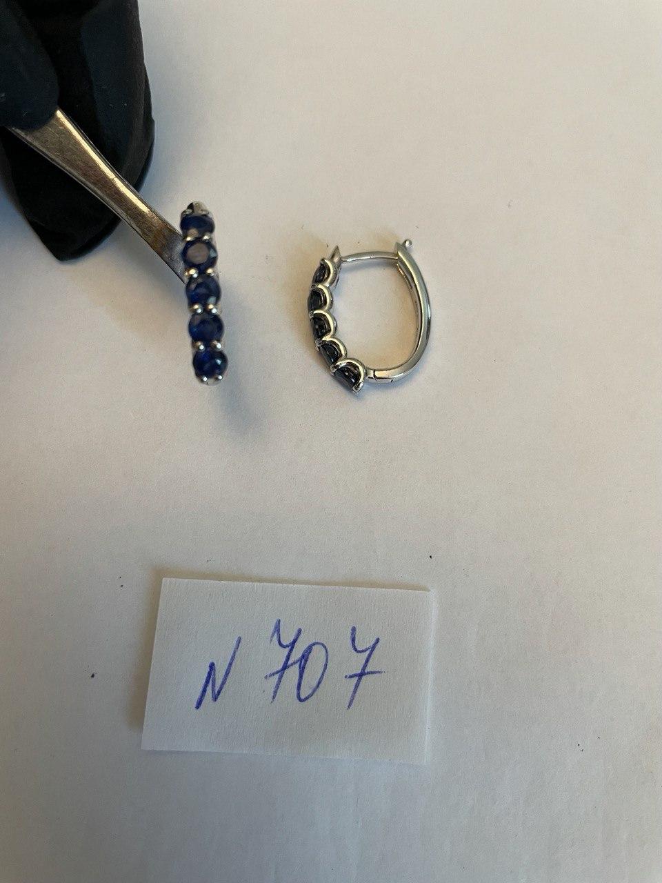 Round Blue Sapphire 14K White Gold Statement Small Huggie Hoops Earrings