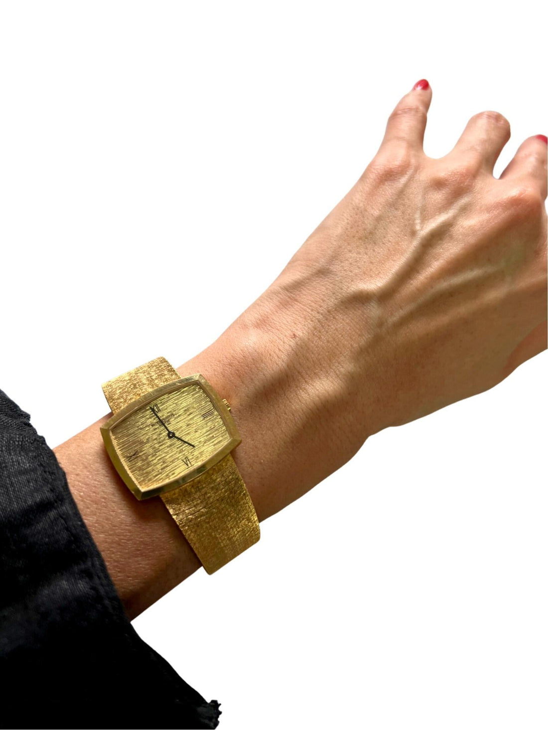 Patek Phillipe 18 Karat Yellow Gold Textured Gold Vintage Estate Watch