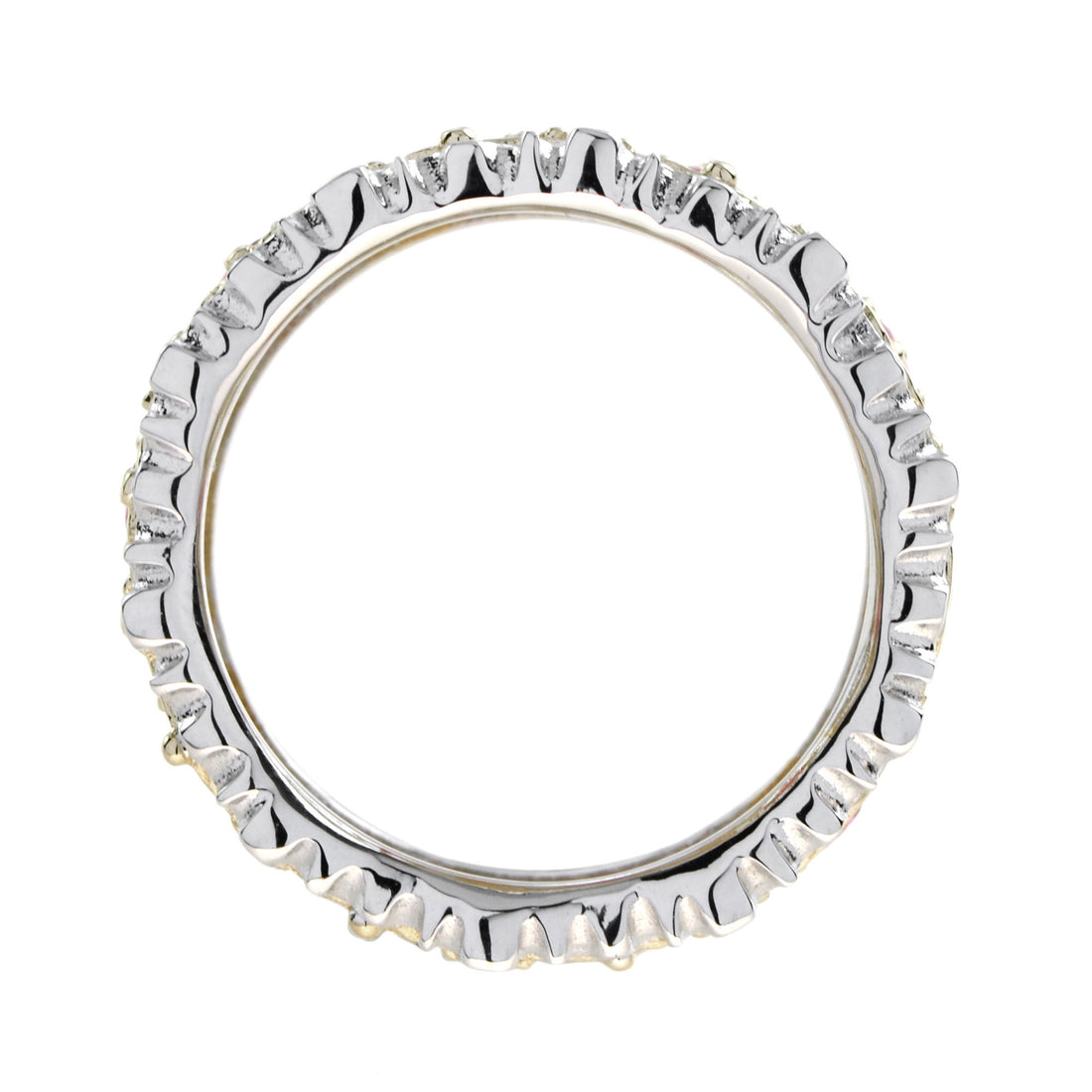 Emerald & Diamond Edwardian Style Wide Band Two Tone Gold Ring