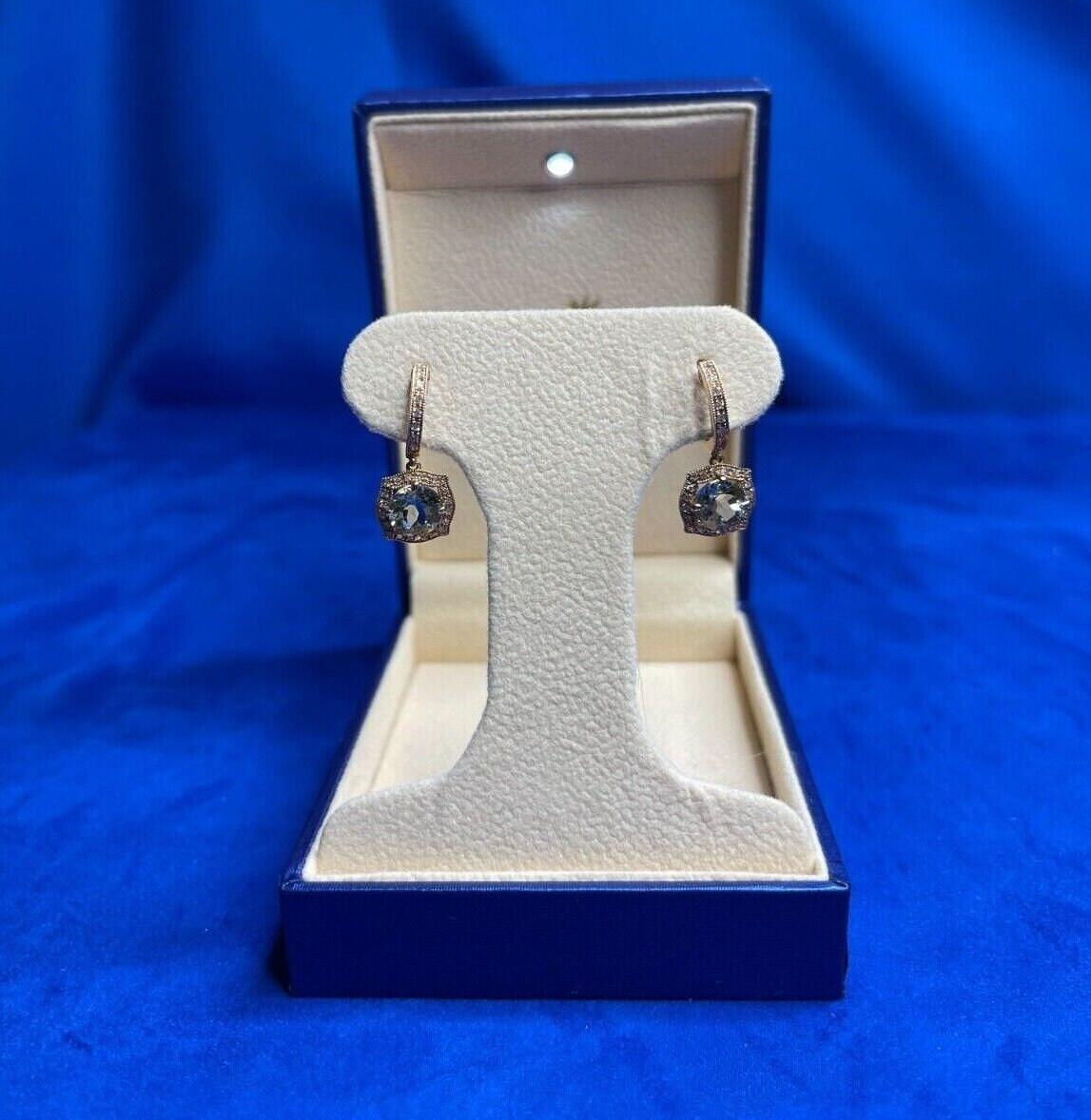 Round Shape Brilliant Cut Green Amethyst Prasiolite with Halo Set White Diamonds