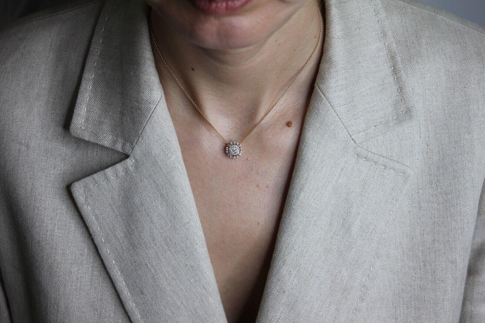 Round Shape Brilliant Cut Sunflower Flora Sun Ray Illusion Set Halo Set Pave Set