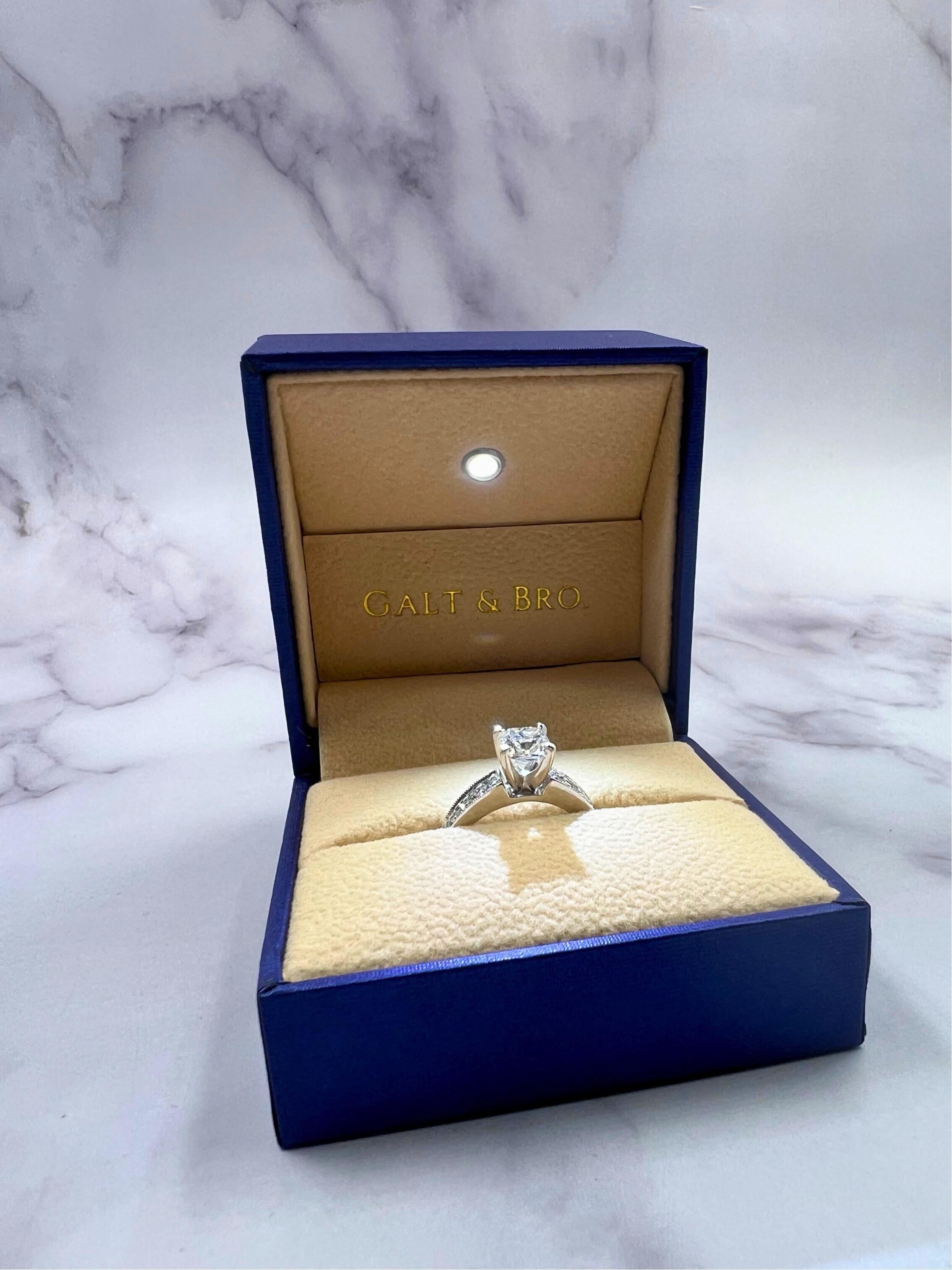 Square Cushion Cut Shape Diamond 18k White Gold Engagement Solitaire Ring