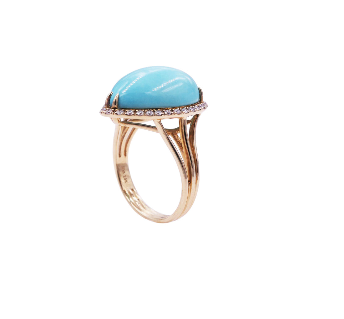 Turquoise Pear - Ring