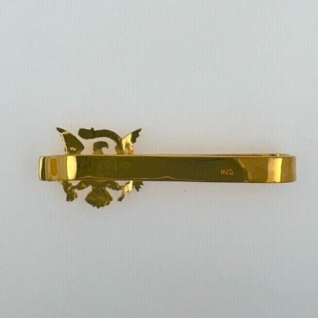 Vintage American Dollar Coin Bald Eagle Yellow Gold Vermeil Sterling Silver Tie