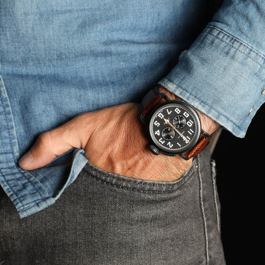 Zenith Pilot Type 20 stainless steel watch 45 mm