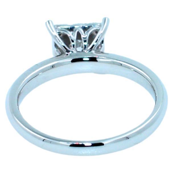 0.50 Carats Diamond Square Halo Round Pave Engagement Cocktail White Gold Ring 2