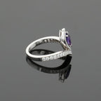 Chaumet Josephine Airette Diamonds & Pear Purple Amethyst 18K White Gold Ring