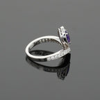 Chaumet Josephine Airette Diamonds & Pear Purple Amethyst 18K White Gold Ring