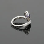 Chaumet Josephine Airette Diamonds & Pear Purple Amethyst 18K White Gold Ring