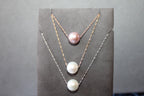 14 Karat White Gold White Pearl Layer Dainty Classic Beautiful Pearls Timeless U