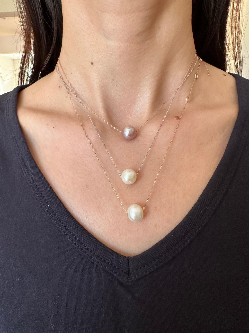 14 Karat Rose Gold Pink Pearl Layer Dainty Classic Beautiful Pearls Timeless Uni