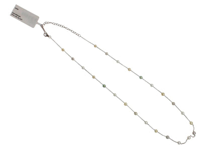 14 Karat White Gold Multi Color White Silver Grey Golden Akoya Pearl Bead Layer 