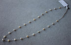 14 Karat White Gold Multi Color White Silver Grey Golden Akoya Pearl Bead Layer 