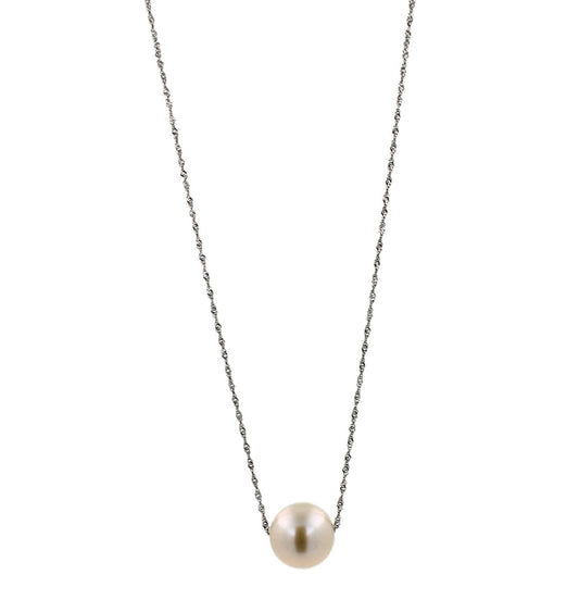 14 Karat White Gold White Pearl Layer Dainty Classic Beautiful Pearls Timeless U