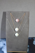 14 Karat White Gold White Pearl Layer Dainty Classic Beautiful Pearls Timeless U