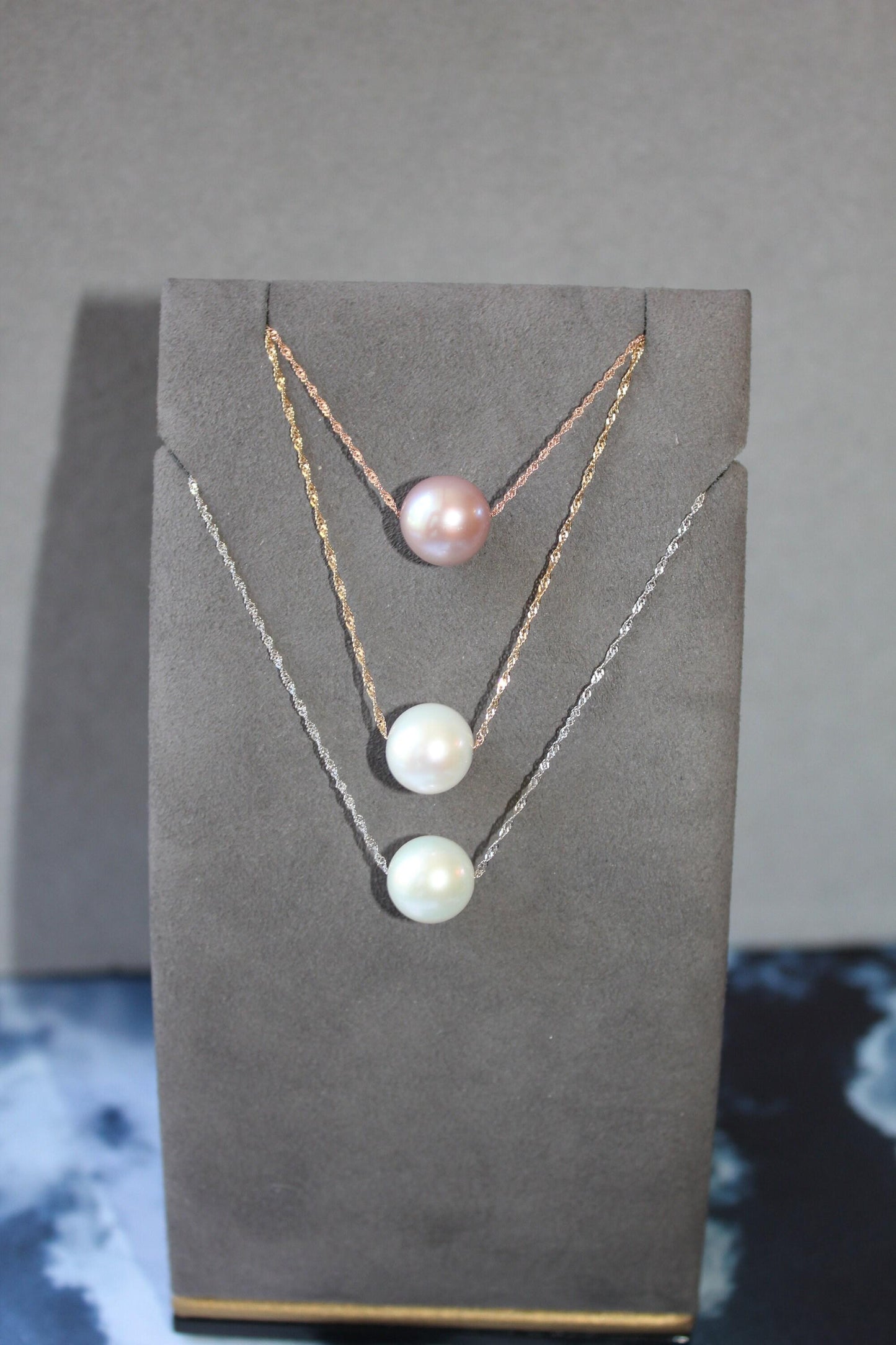 14 karat white gold white pearl layer dainty classic beautiful pearls timeless u