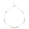 14 Karat White Gold White Silver Akoya Pearl Bead Layer Dainty Classic Beautiful