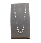 14 Karat White Gold White Silver Akoya Pearl Bead Layer Dainty Classic Beautiful