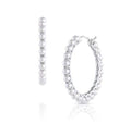 14 Karat White Gold White Silvery Baby Akoya Pearl Line Unique Statement Medium 