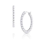 14 Karat White Gold White Silvery Baby Akoya Pearl Line Unique Statement Medium 