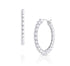 14 Karat White Gold White Silvery Baby Akoya Pearl Line Unique Statement Medium 