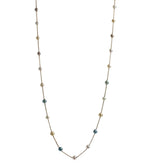 14 Karat Yellow Gold Multi Color White Silver Grey Golden Akoya Pearl Bead Layer