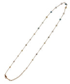 14 Karat Yellow Gold Multi Color White Silver Grey Golden Akoya Pearl Bead Layer