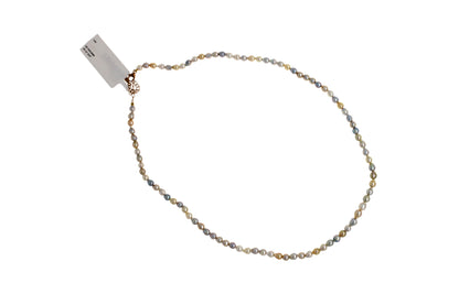 14 Karat Yellow Gold Multicolor Akoya Cultured Pearl Layer Thin Bead Necklace