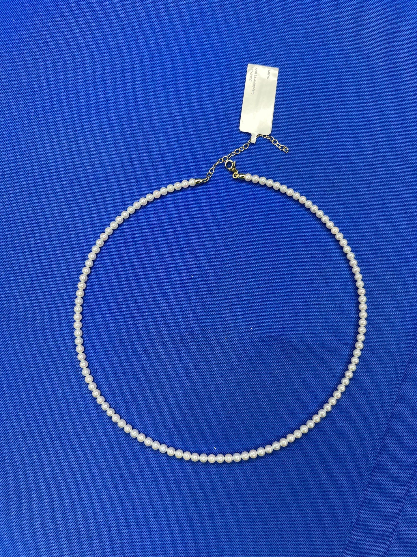 14 karat yellow gold multicolor akoya cultured pearl layer thin bead necklace