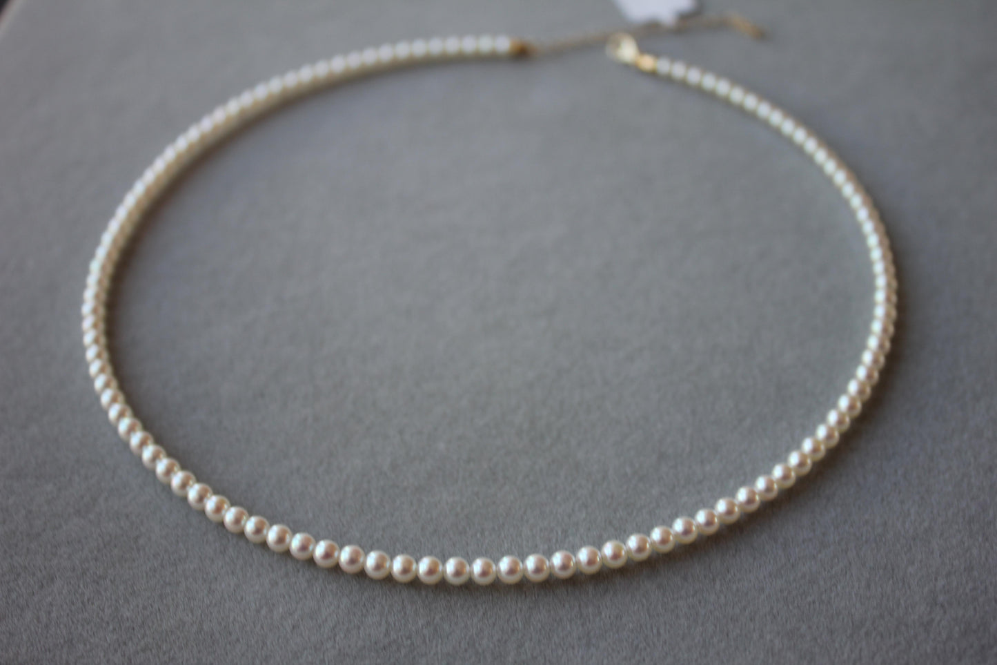 14 karat yellow gold multicolor akoya cultured pearl layer thin bead necklace