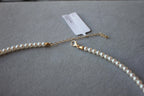 14 Karat Yellow Gold Multicolor Akoya Cultured Pearl Layer Thin Bead Necklace