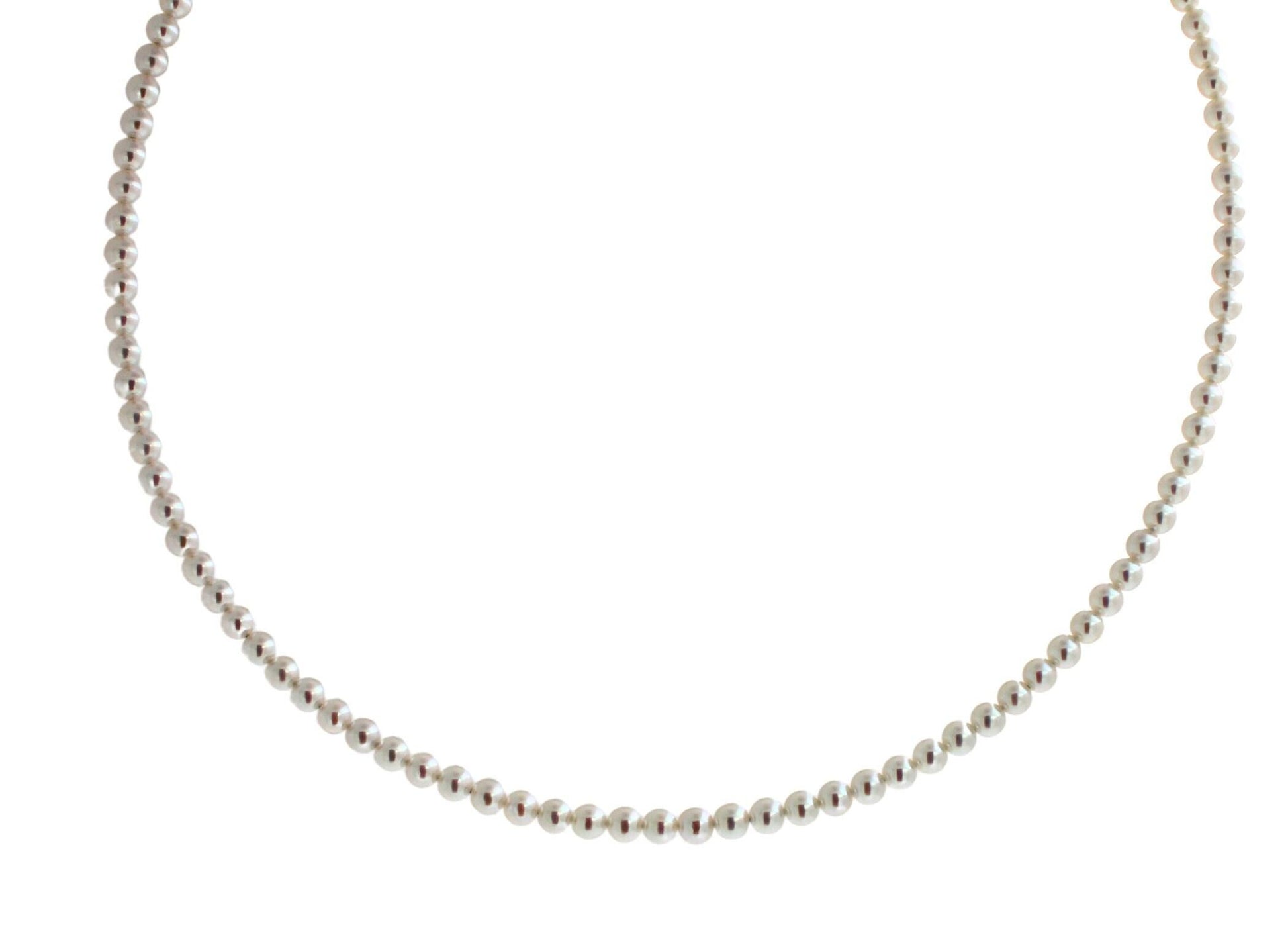 14 Karat Yellow Gold White Akoya Pearl Bead Layer Dainty Classic Beautiful White