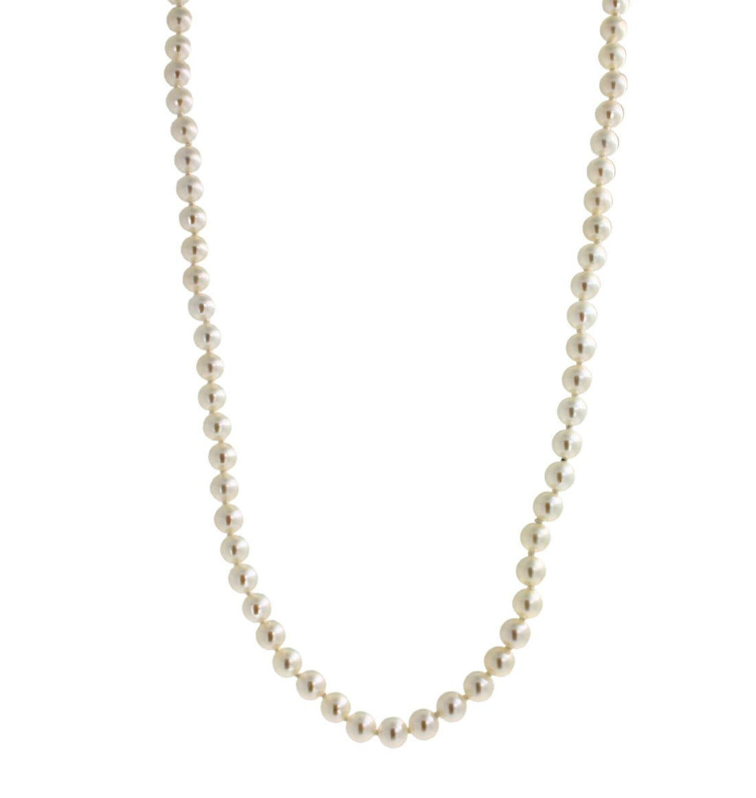 14 Karat Yellow Gold White Akoya Pearl Bead Layer Dainty Classic Beautiful White