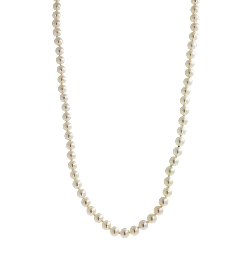 14 Karat Yellow Gold White Akoya Pearl Bead Layer Dainty Classic Beautiful White
