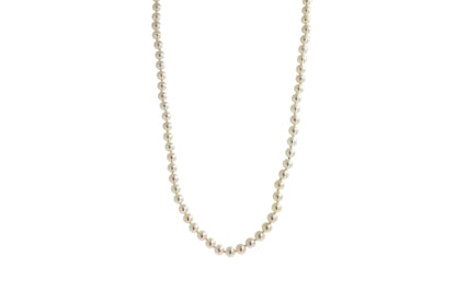 14 Karat Yellow Gold White Akoya Pearl Bead Layer Dainty Classic Choker Necklace