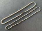 14 Karat Yellow Gold White Akoya Pearl Bead Layer Dainty Classic Choker Necklace