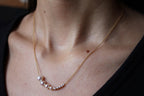 14 Karat Yellow Gold White Akoya Pearl White Diamond Layer Dainty Classic Beauti