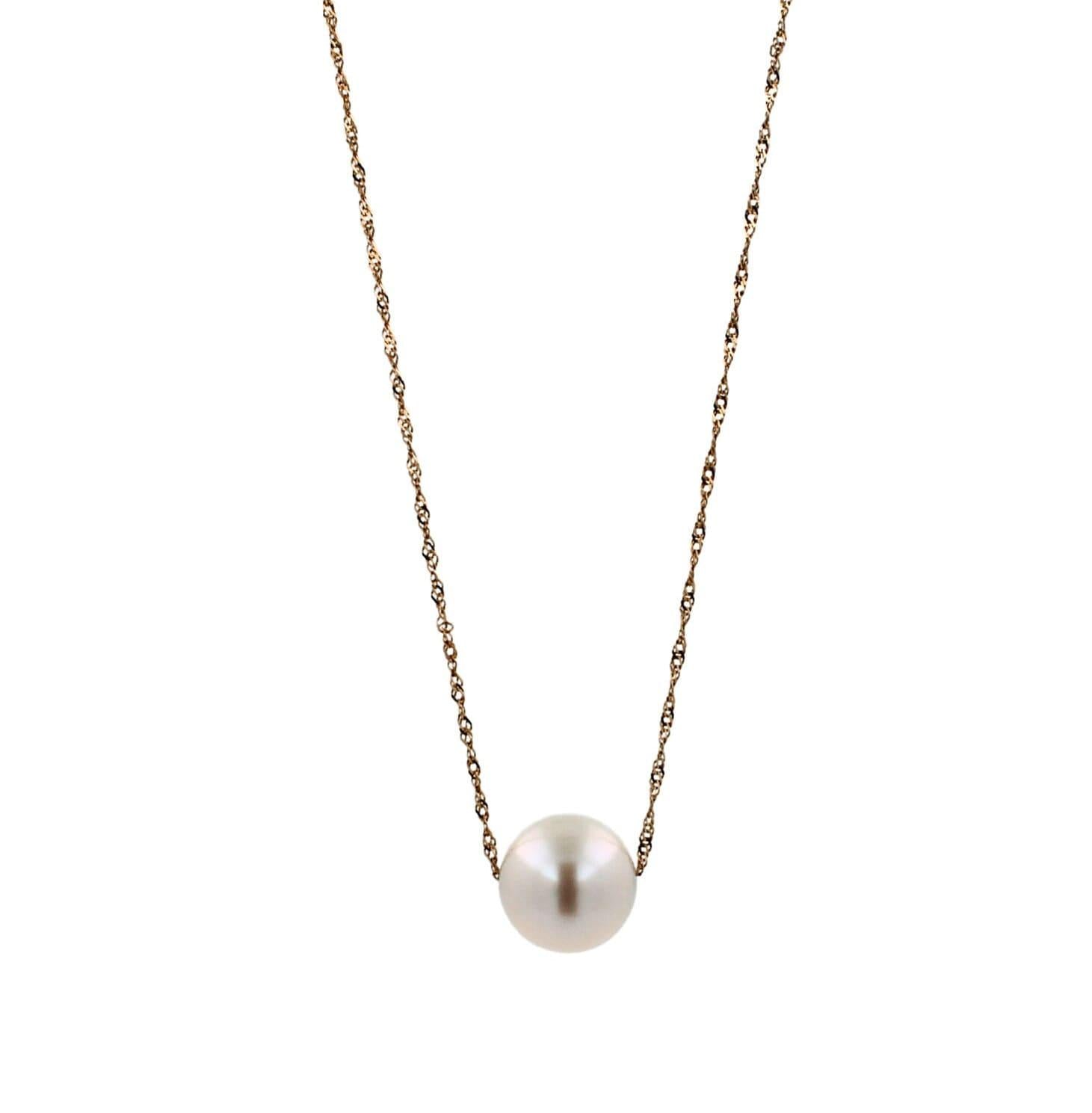 14 Karat Yellow Gold White Pearl Layer Dainty Classic Beautiful Pearls Timeless 