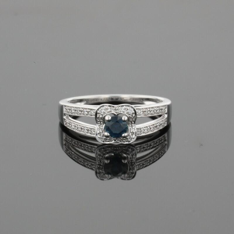 Mauboussin Sex and Love Blue Sapphire &amp; Diamonds &amp; 18K White Gold Ring