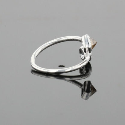 De Beers Talisman Polished &amp; Brown Rough Natural Diamonds 18K White Gold Ring