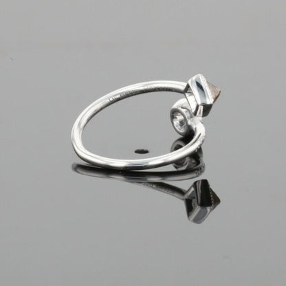 De Beers Talisman Polished &amp; Brown Rough Natural Diamonds 18K White Gold Ring