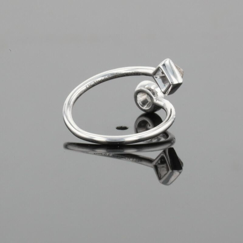 De Beers Talisman Polished &amp; Brown Rough Natural Diamonds 18K White Gold Ring