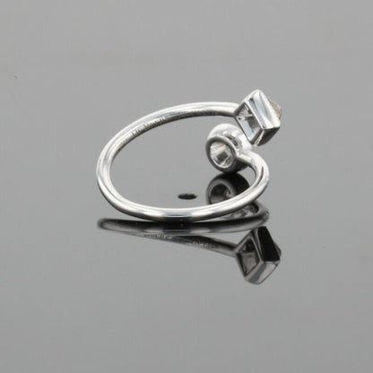 De Beers Talisman Polished &amp; Brown Rough Natural Diamonds 18K White Gold Ring