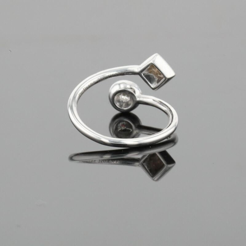 De Beers Talisman Polished &amp; Brown Rough Natural Diamonds 18K White Gold Ring