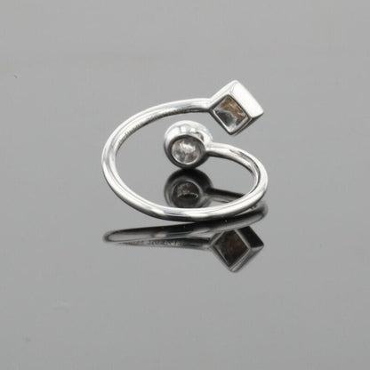 De Beers Talisman Polished &amp; Brown Rough Natural Diamonds 18K White Gold Ring