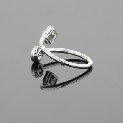 De Beers Talisman Polished &amp; Brown Rough Natural Diamonds 18K White Gold Ring