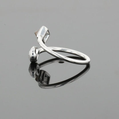 De Beers Talisman Polished &amp; Brown Rough Natural Diamonds 18K White Gold Ring