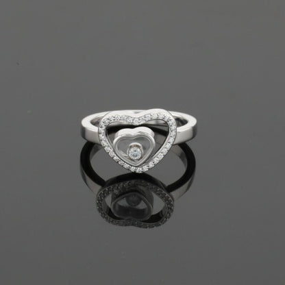 Chopard Happy Heart Diamonds 18K White Gold Ring