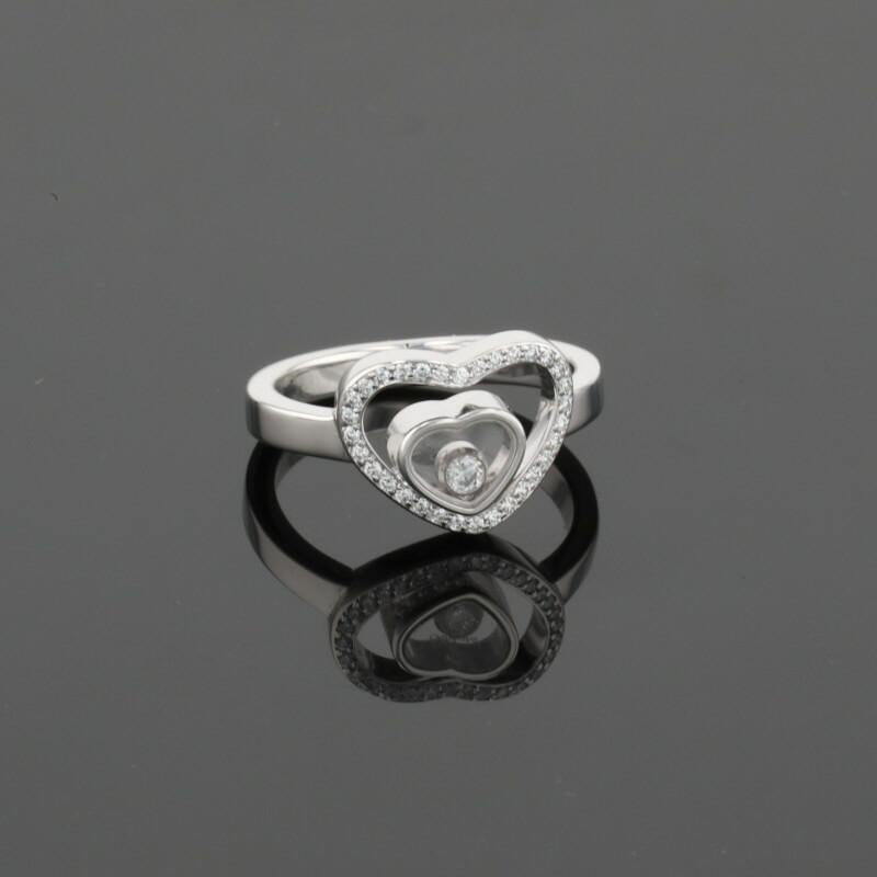 Chopard Happy Heart Diamonds 18K White Gold Ring